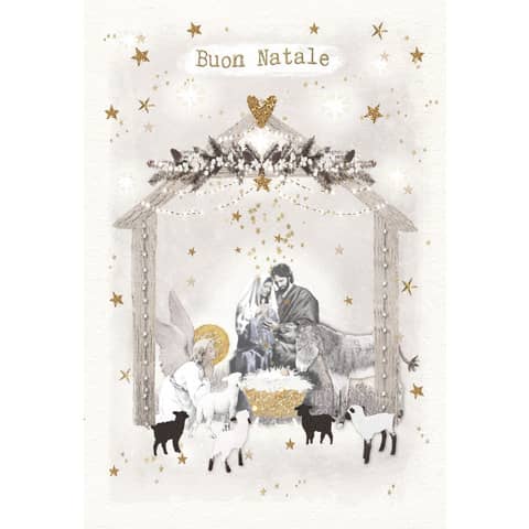 Biglietti augurali Natalizi ''Buon/Felice Natale'' 12x18 cm - conf.6 pezzi Biembi B4P232C61